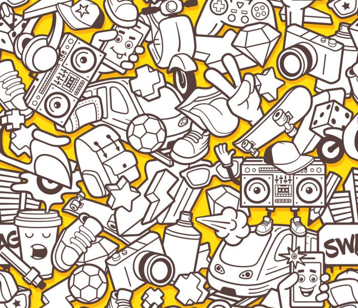 Behang Jeugd stedelijke graffiti