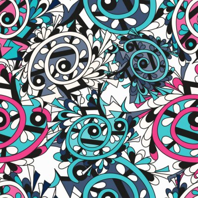 Behang Jeugdornamenten in kleuren