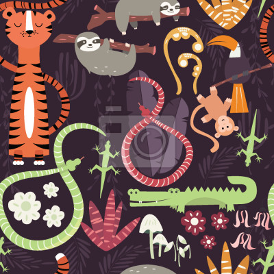 Behang Jungle Animals