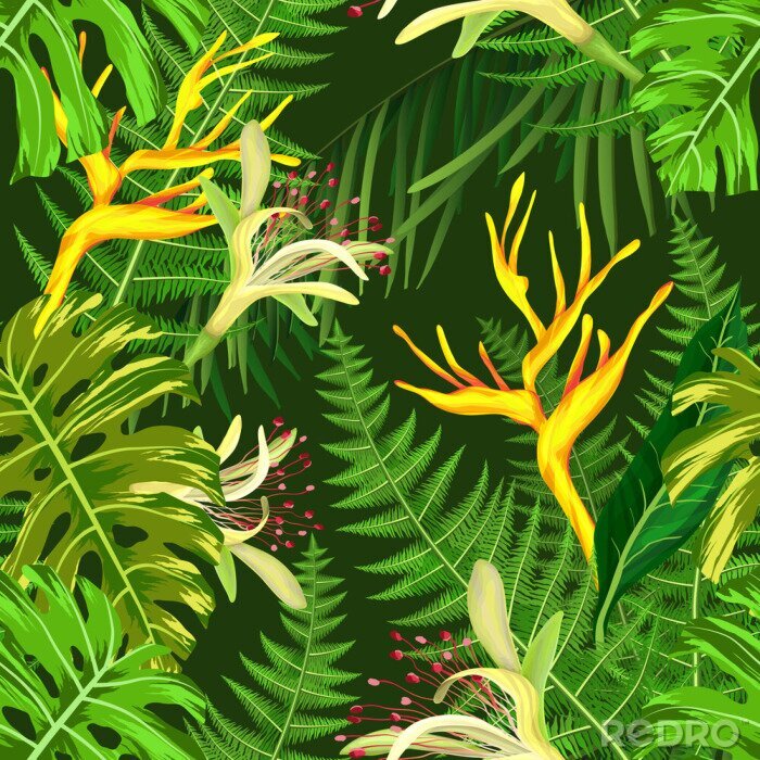 Behang Jungle met tropische planten