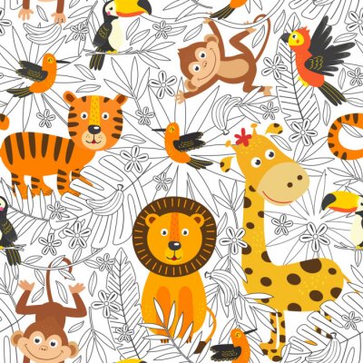 Jungle voor kinderen met dieren