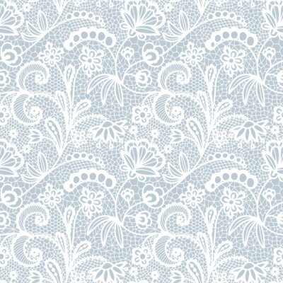 Behang Kantversiering in barokstijl