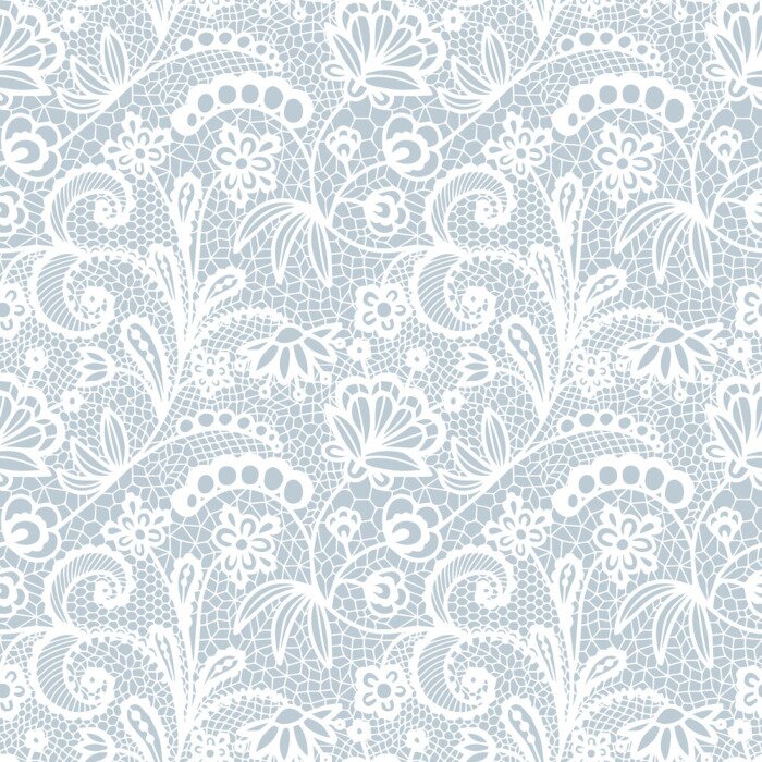 Behang Kantversiering in barokstijl