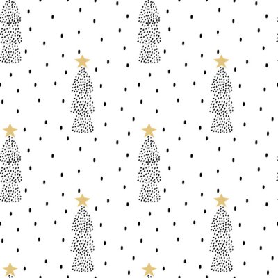 Behang Kerstbomen in Scandinavische stijl