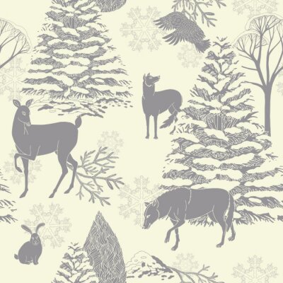 Behang Kerstmis en Nieuwjaar monochroom feestelijke achtergrond