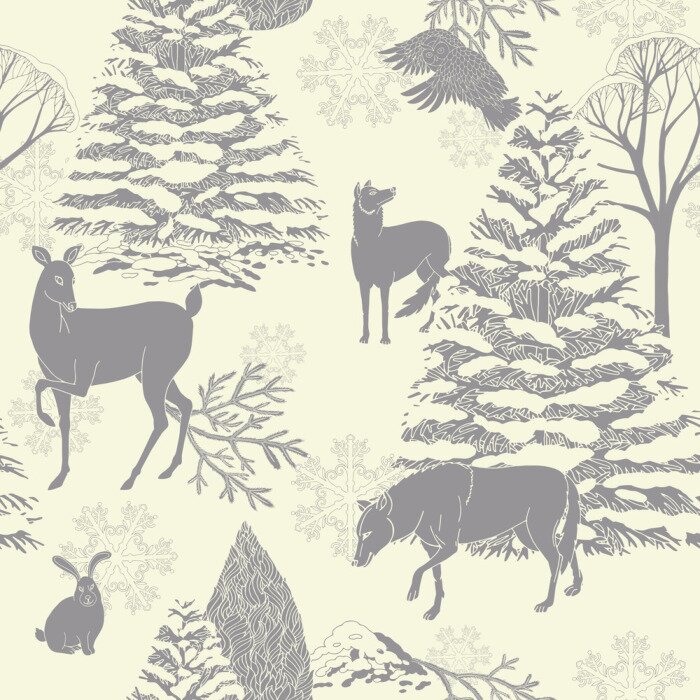 Behang Kerstmis en Nieuwjaar monochroom feestelijke achtergrond