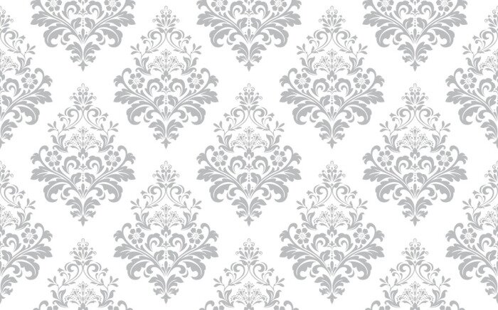 Behang Klassiek damast ornament