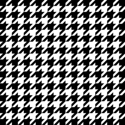 Behang Klassiek zwart-wit houndstoothpatroon