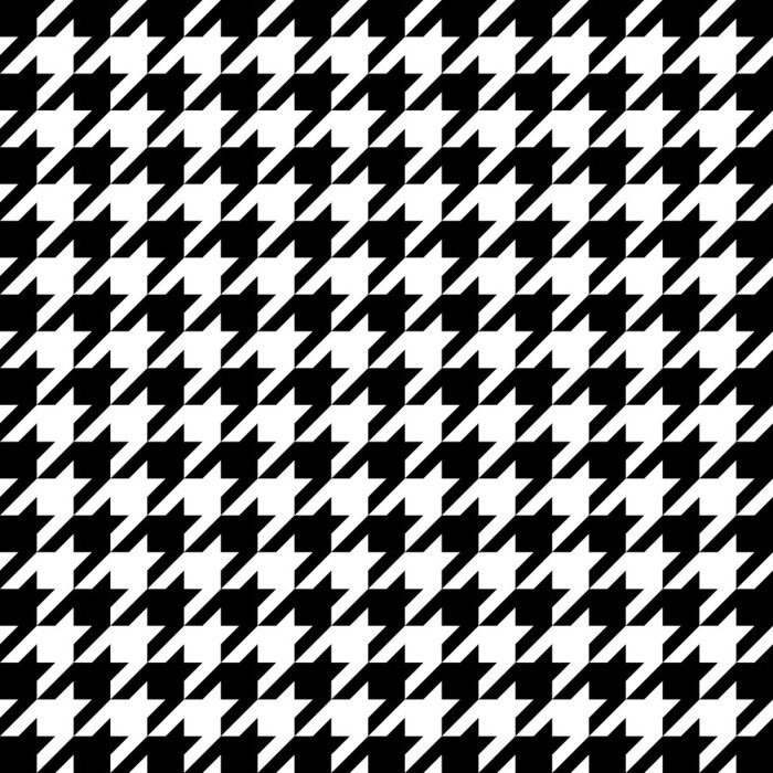 Behang Klassiek zwart-wit houndstoothpatroon