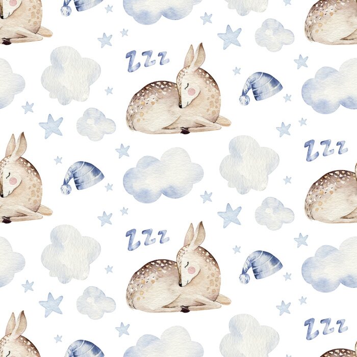 Behang Klein slapend hertje