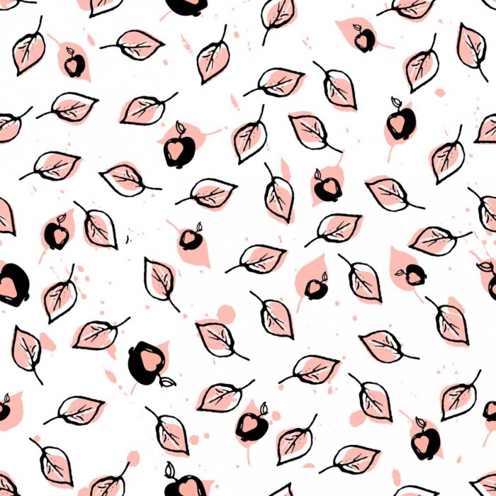 Behang Kleine appels op de bladeren