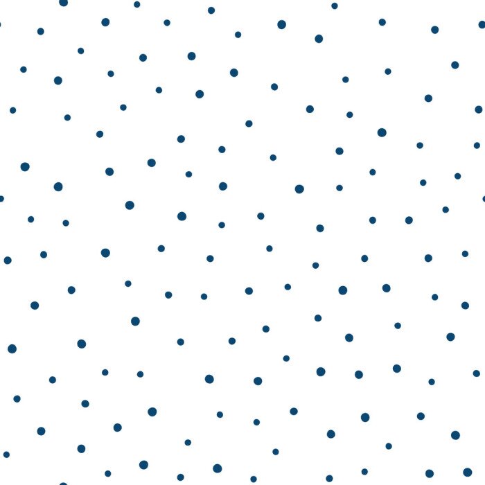 Behang Kleine donkerblauwe stippen op een witte achtergrond