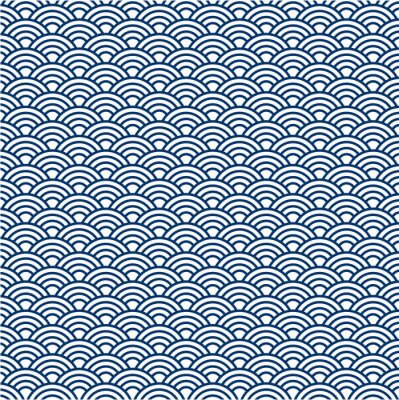 Behang Kleine golven in blauwtinten