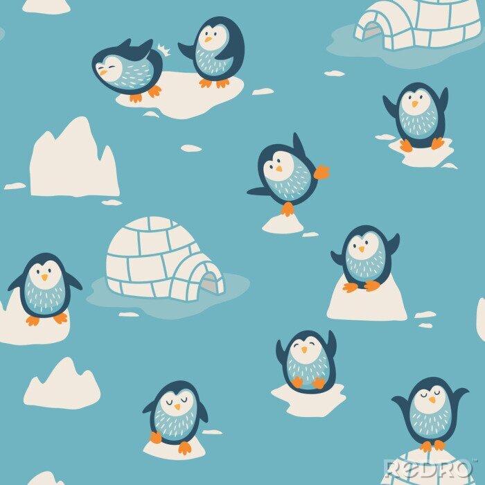 Behang Kleine pinguïns