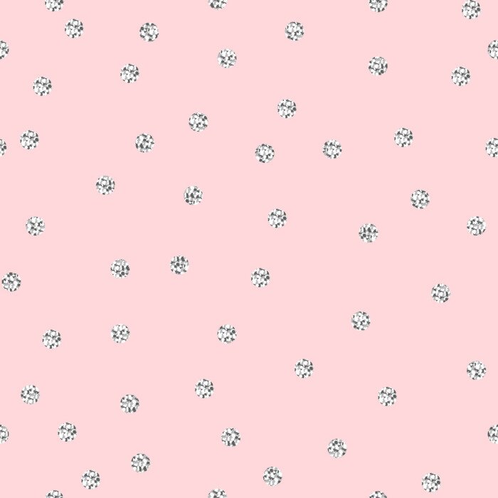 Behang Kleine stippen op een roze achtergrond