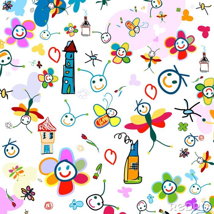 Behang Kleurplaten voor kinderen