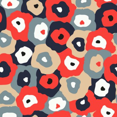 Behang Kleurrijk abstract bloempatroon. Vector illustratie