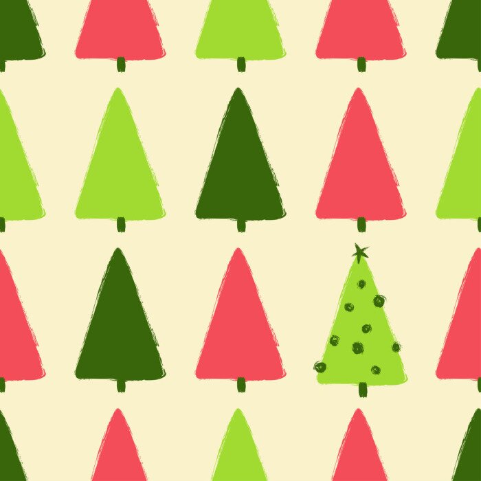 Behang Kleurrijk bos op een pastelkleurige achtergrond