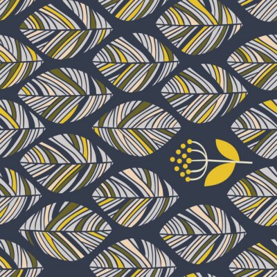 Behang Kleurrijk gestreept blad