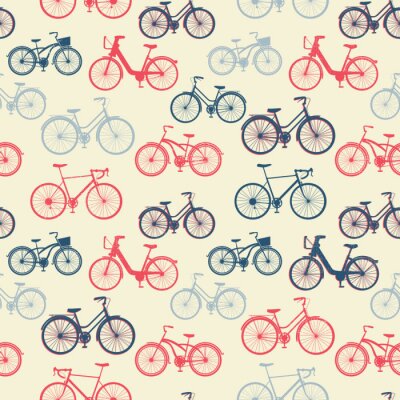 Kleurrijk motief met fietsen