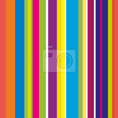 Behang Kleurrijk motief met strepen van verschillende dikte