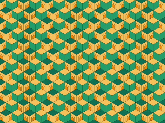 Behang Kleurrijke Demon Slayer textuur