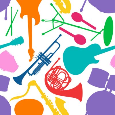 Behang Kleurrijke geluiden