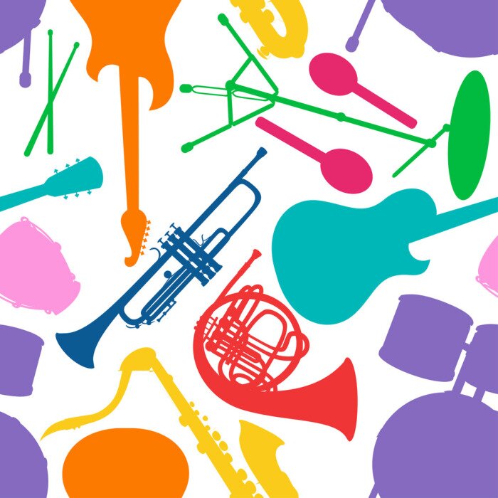 Behang Kleurrijke geluiden