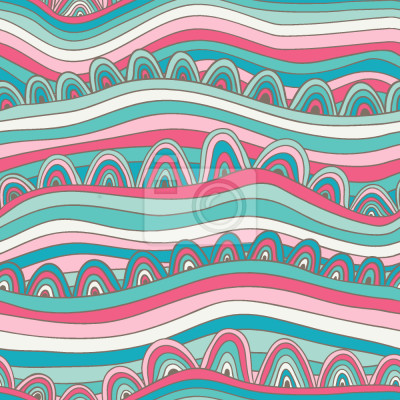 Behang Kleurrijke golven en zand