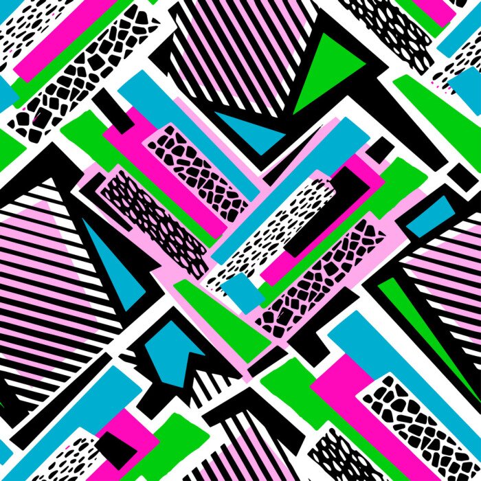 Behang Kleurrijke graffiti geometrische vormen