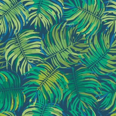Kleurrijke grafische bladeren in de jungle