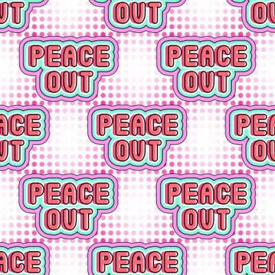 Behang Kleurrijke inscripties in de stijl van pop-art