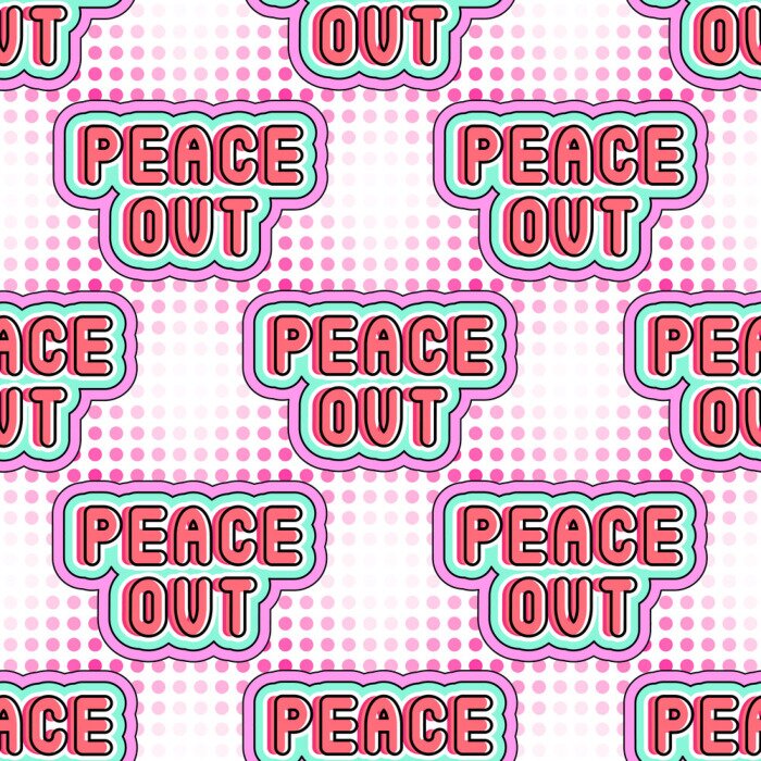 Behang Kleurrijke inscripties in de stijl van pop-art