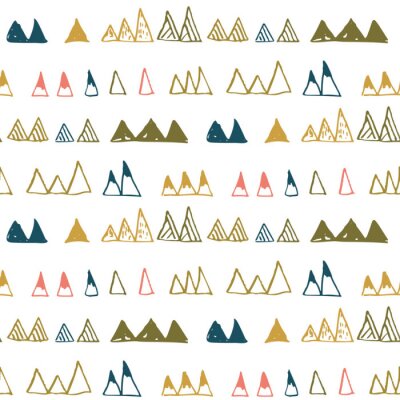 Behang Kleurrijke toppen van sprookjesachtige bergen