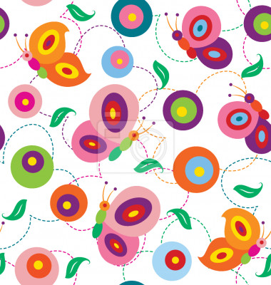 Behang Kleurrijke vlinders voor kinderen