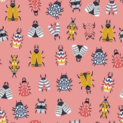 Behang Kleurrijke wormen