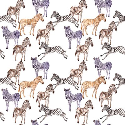 Behang Kleurrijke zebrastrepen