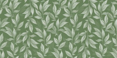 Behang Klimbladeren in het groen