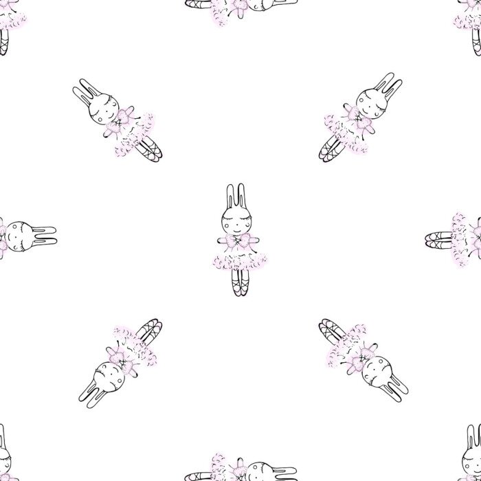 Behang Konijntje danser