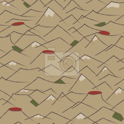 Behang Lage bergen in bruin