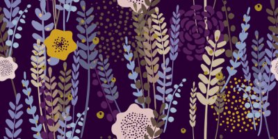 Behang Lavendel kunstwerk