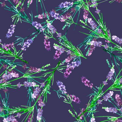 Behang Lavendel naadloos patroon