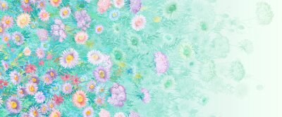 Lente bloeiende weide