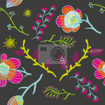 Behang Lente Bloemen De nacht