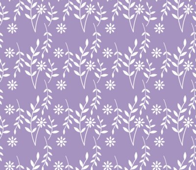 Behang lente lavendel naadloze patroon