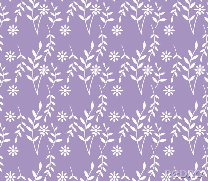 Behang lente lavendel naadloze patroon
