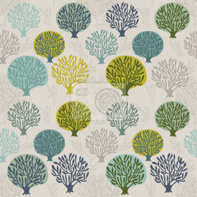 Behang Lentebosje in retrostijl