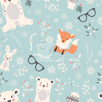 Behang Leuke Kerstman Vrienden