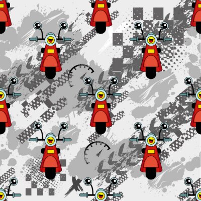 Behang Leuke rode motorfietsen