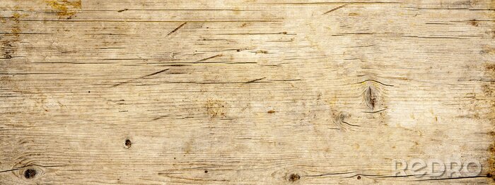 Behang Lichte houten plank met scheuren